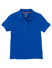 Load image into Gallery viewer, French Toast Girls' Short Sleeve Interlock Polo With Picot Collar Royal