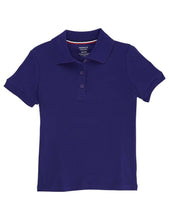 Load image into Gallery viewer, French Toast Girls' Short Sleeve Interlock Polo With Picot Collar Purple