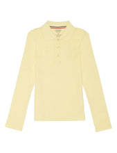 Load image into Gallery viewer, French Toast Girls&#39; Long Sleeve Interlock Polo With Picot Collar Yellow
