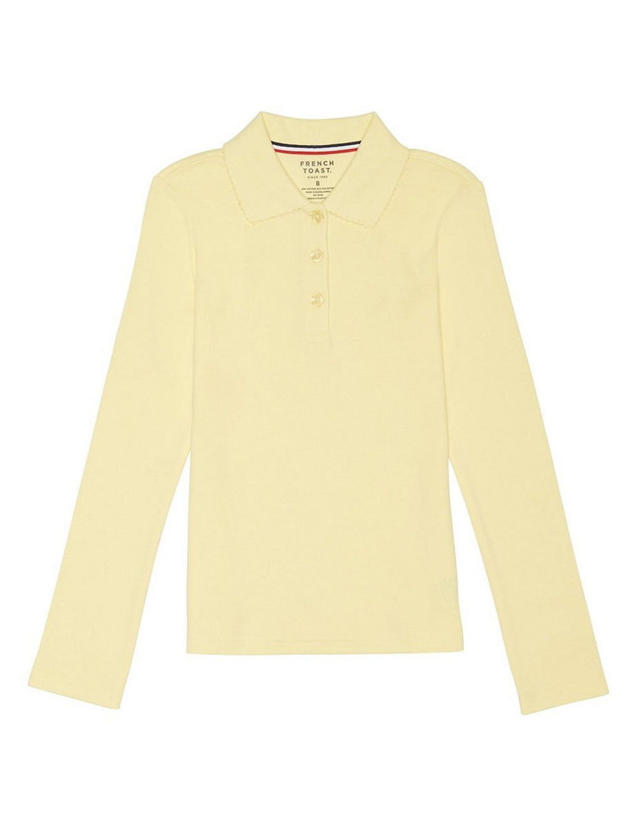 mustard long sleeve polo