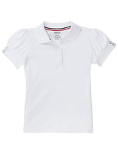 Load image into Gallery viewer, French Toast Girls&#39; Puff Sleeve Double Button Polo White
