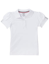 Load image into Gallery viewer, French Toast Girls' Puff Sleeve Double Button Polo White