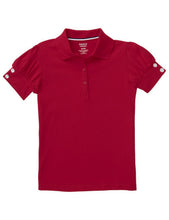 Load image into Gallery viewer, French Toast Girls&#39; Puff Sleeve Double Button Polo Burgundy
