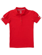 Load image into Gallery viewer, French Toast Girls' Puff Sleeve Double Button Polo Red