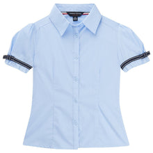 Load image into Gallery viewer, french-toast-girls'-short-sleeve-ribbon-bow-blouse