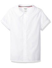 Load image into Gallery viewer, French Toast Girls' Short Sleeve Peter Pan Collar Blouse White