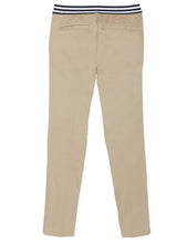Load image into Gallery viewer, French Toast Girls' Contrast Elastic Waist Pull-On Pant Khaki