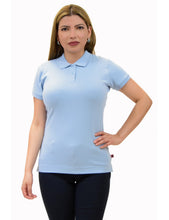 Load image into Gallery viewer, BHSC Uniform Juniors? Short Sleeve Stretch Pique Polo Shirt Light Blue
