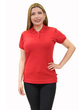 Load image into Gallery viewer, BHSC Uniform Juniors? Short Sleeve Stretch Pique Polo Shirt Red