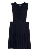 Load image into Gallery viewer, French Toast Girls' V-Neck Pleated Jumper Navy