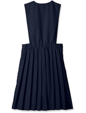 Load image into Gallery viewer, French Toast Girls' V-Neck Pleated Jumper Navy