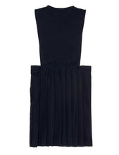 Load image into Gallery viewer, French Toast Girls' V-Neck Pleated Jumper Navy