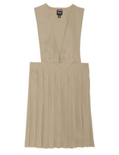 Load image into Gallery viewer, French Toast Girls' V-Neck Pleated Jumper Khaki