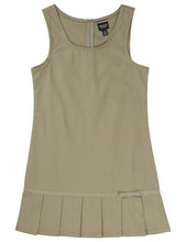 Load image into Gallery viewer, French Toast Girls' Pleated Hem Jumper with Ribbon Khaki