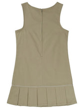 Load image into Gallery viewer, French Toast Girls' Pleated Hem Jumper with Ribbon Khaki