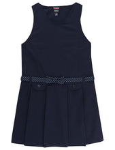 Load image into Gallery viewer, French Toast Girls" Belted Jumper Navy