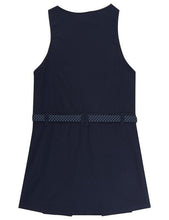 Load image into Gallery viewer, French Toast Girls" Belted Jumper Navy