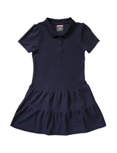 Load image into Gallery viewer, French Toast Girls' Ruffled Pique Dress Navy