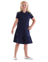 Load image into Gallery viewer, French Toast Girls' Ruffled Pique Dress Navy