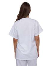 Load image into Gallery viewer, Lizzy-B V-neck Scrub Top White