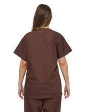 Load image into Gallery viewer, Lizzy-B V-neck Scrub Top Brown
