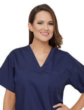 Load image into Gallery viewer, Lizzy-B V-neck Scrub Top Navy