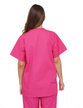 Load image into Gallery viewer, Lizzy-B V-neck Scrub Top Fuschia