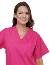 Load image into Gallery viewer, Lizzy-B V-neck Scrub Top Fuschia