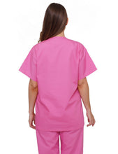 Load image into Gallery viewer, Lizzy-B V-neck Scrub Top Hot Pink