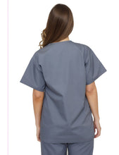 Load image into Gallery viewer, Lizzy-B V-neck Scrub Top Grey
