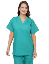 Load image into Gallery viewer, Lizzy-B V-neck Scrub Top Jade