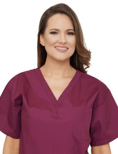 Load image into Gallery viewer, Lizzy-B V-neck Scrub Top Burgundy