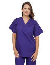 Load image into Gallery viewer, Lizzy-B V-neck Scrub Top Purple