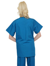 Load image into Gallery viewer, Lizzy-B V-neck Scrub Top (3 Pockets) Caribbean
