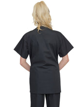 Load image into Gallery viewer, Lizzy-B V-neck Scrub Top (3 Pockets) Black