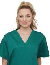 Load image into Gallery viewer, Lizzy-B V-neck Scrub Top (3 Pockets) Hunter