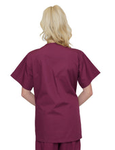Load image into Gallery viewer, Lizzy-B V-neck Scrub Top (3 Pockets) Burgundy