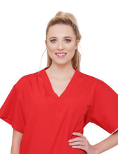 Load image into Gallery viewer, Lizzy-B V-neck Scrub Top (3 Pockets) Red