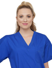 Load image into Gallery viewer, Lizzy-B V-neck Scrub Top (3 Pockets) Royal