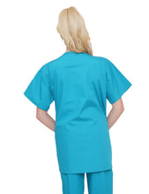Load image into Gallery viewer, Lizzy-B V-neck Scrub Top (3 Pockets) Teal