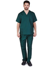 Load image into Gallery viewer, Natural Uniforms Men&#39;s Scrub Set Medical Scrub Top and Pants Hunter