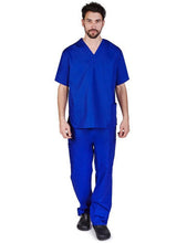 Load image into Gallery viewer, Natural Uniforms Men&#39;s Scrub Set Medical Scrub Top and Pants Royal