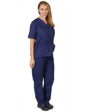 Load image into Gallery viewer, M&amp;M SCRUBS Women Set Medical Top and Pants. Run Large Navy