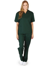 Load image into Gallery viewer, M&amp;M SCRUBS Women Set Medical Top and Pants. Run Large Hunter