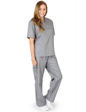 Load image into Gallery viewer, M&amp;M SCRUBS Women Set Medical Top and Pants. Run Large Grey