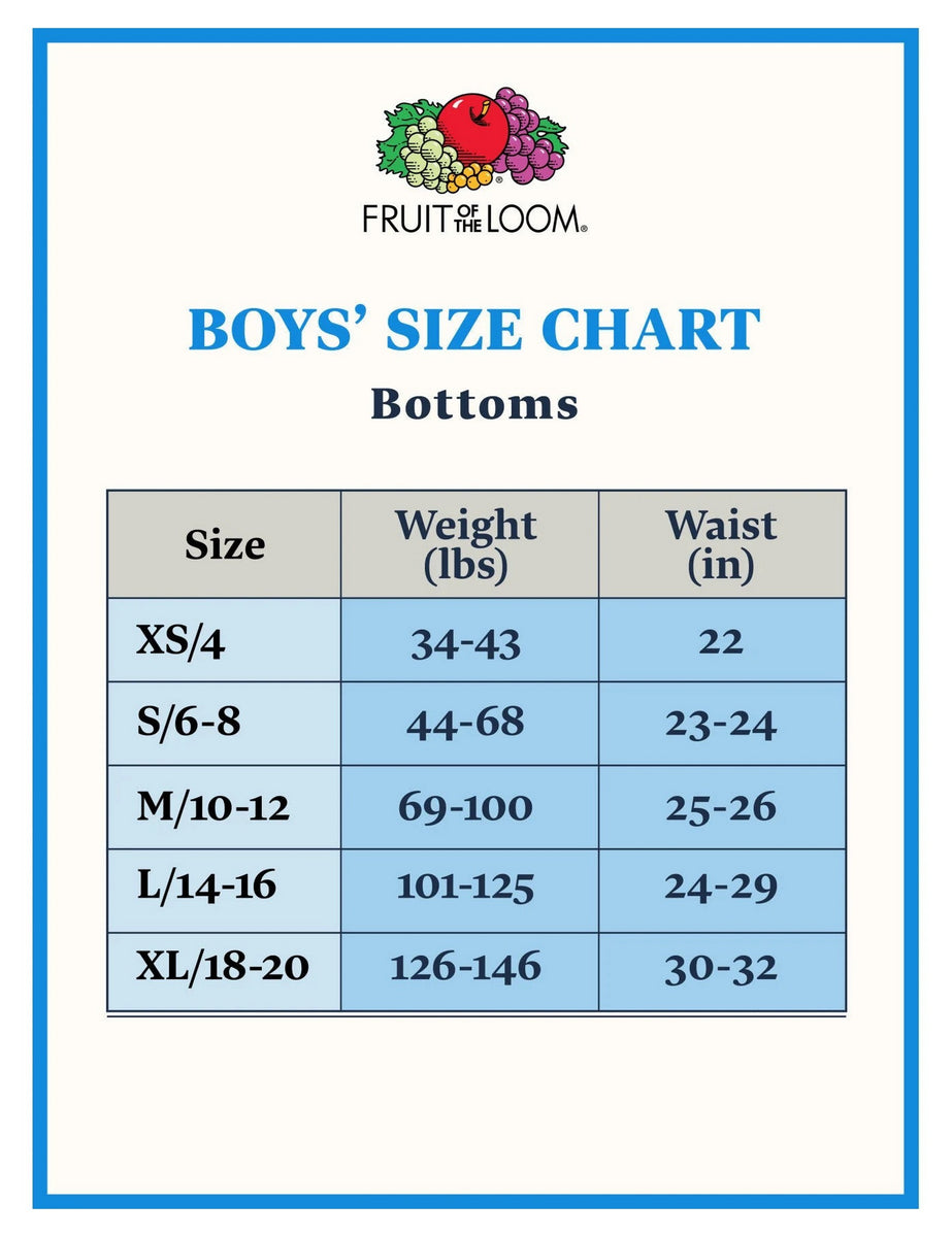 Fruit of the loom Boys' boxer brief 3 pack – The Uniform Superstore