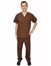 Load image into Gallery viewer, Lizzy-B Men Medical Scrub Set Brown