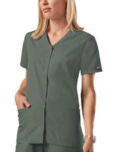 Load image into Gallery viewer, CHerokee Workwear Snap Front V-Neck Top 4770 [Partner]