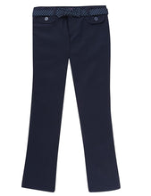 Load image into Gallery viewer, French Toast School Uniform Girls Twill Straight Leg Belted Pants Navy
