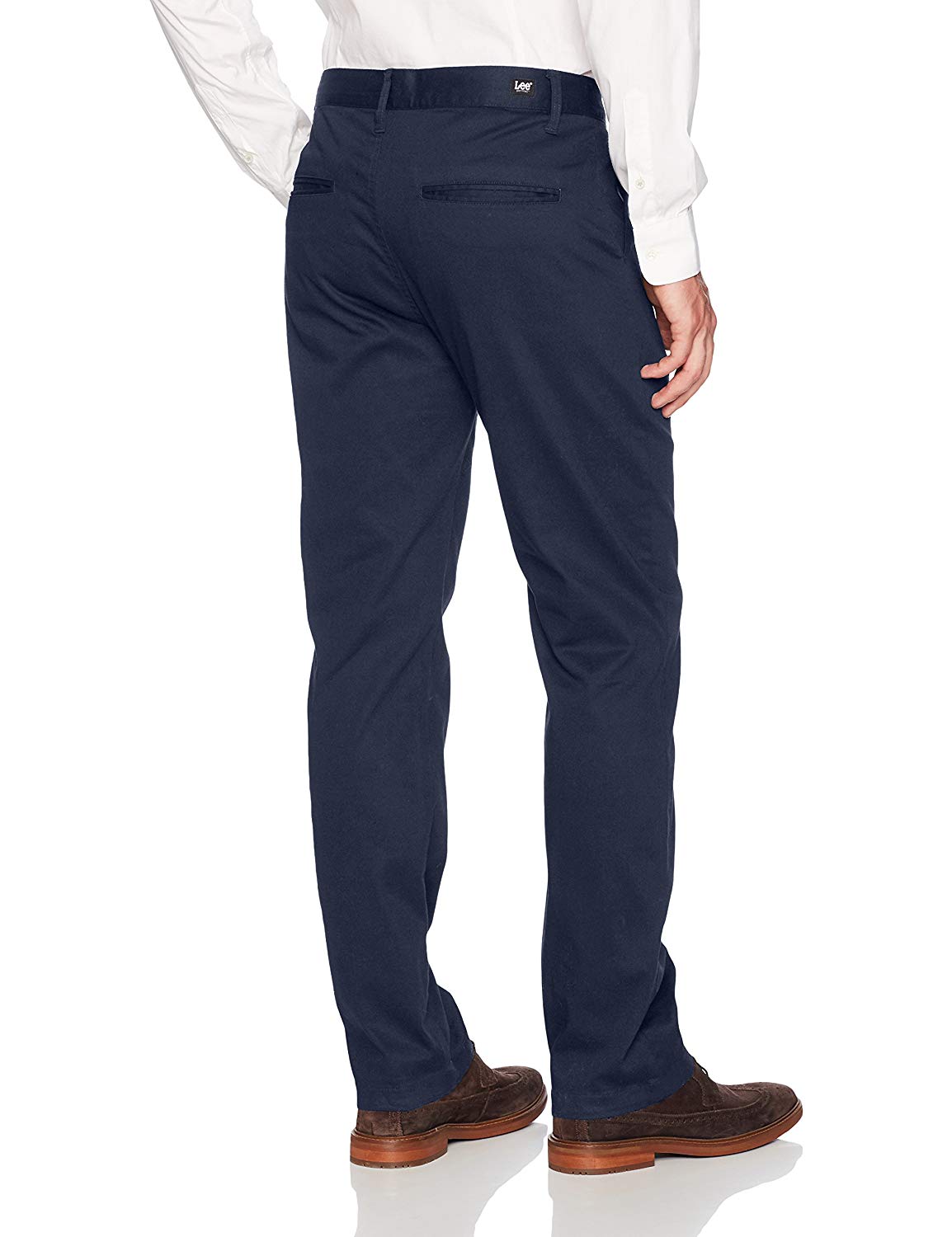 lee casual dress pants Lee Men's Extreme Motion Flat Front Regular Straight Pant Black 28W x 30L at Amazon Men's Clothing store